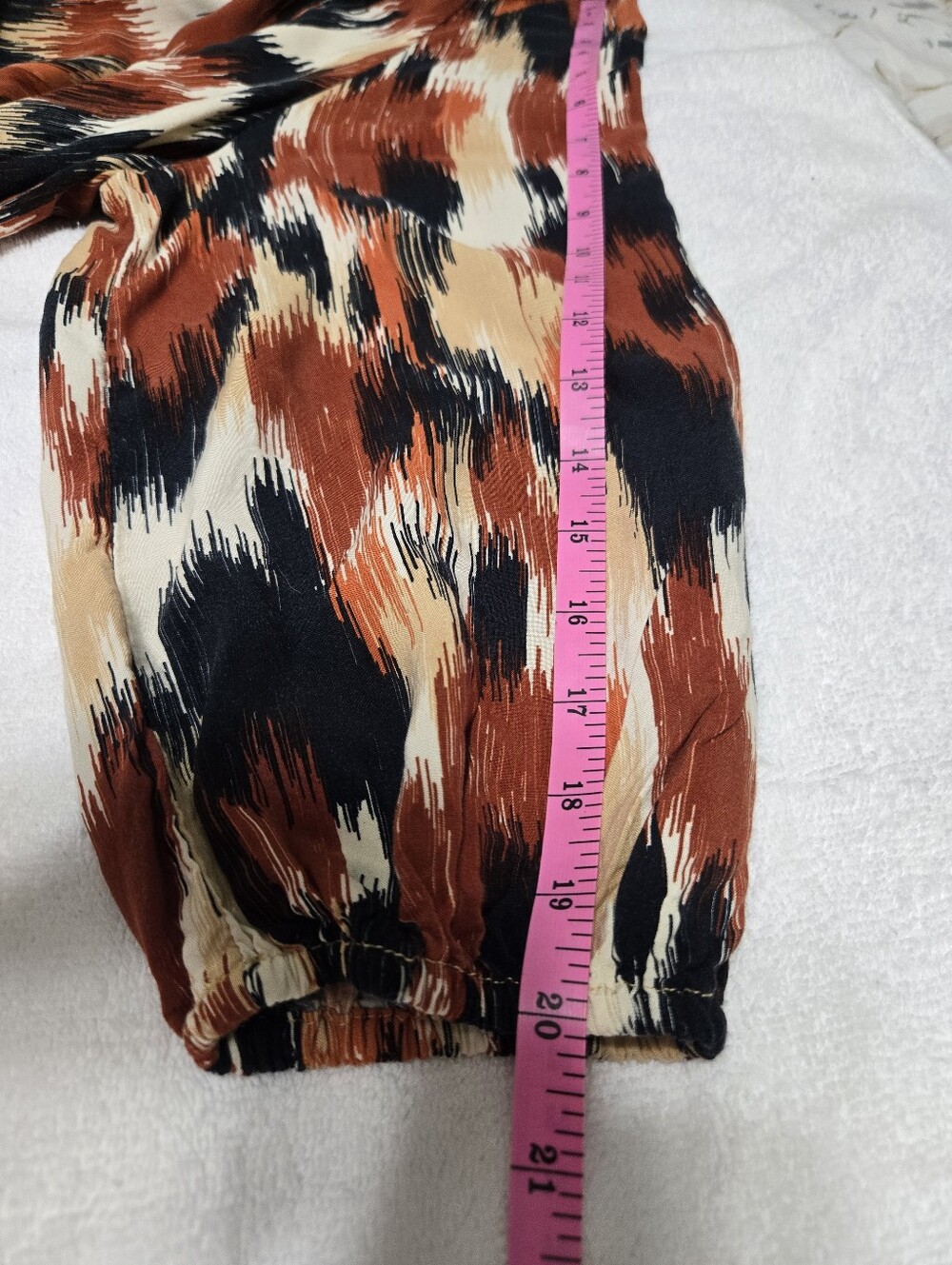 Harlow & Rose Rust Multi-Print Button-Front Midi Dress Size XL - Picture 10 of 11